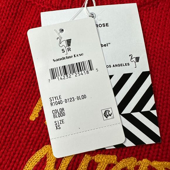 Sandrine Rose The Outsider Cashmere Blend Oversized Sweater Distressed XS NWT - Picture 10 of 10